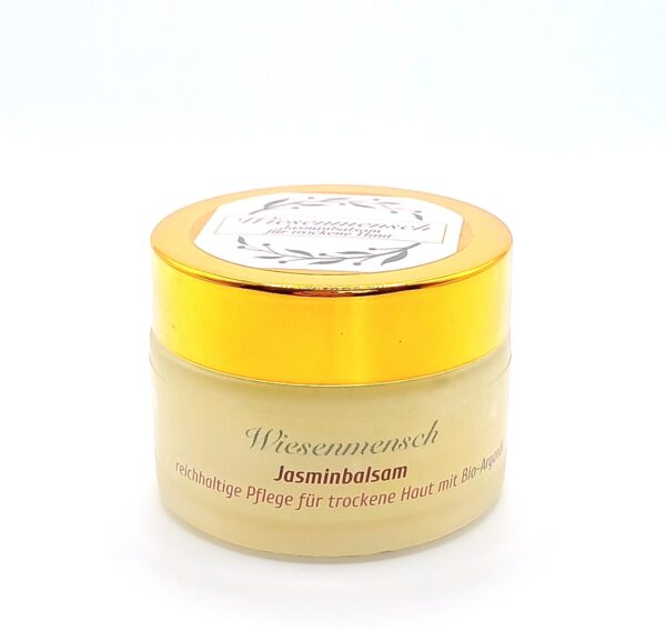 Jasminbalsam für Gesicht und Dekolleté mit Arganöl und Jasminwachs. Pflegt reife und beanspruchte Haut. vegan.